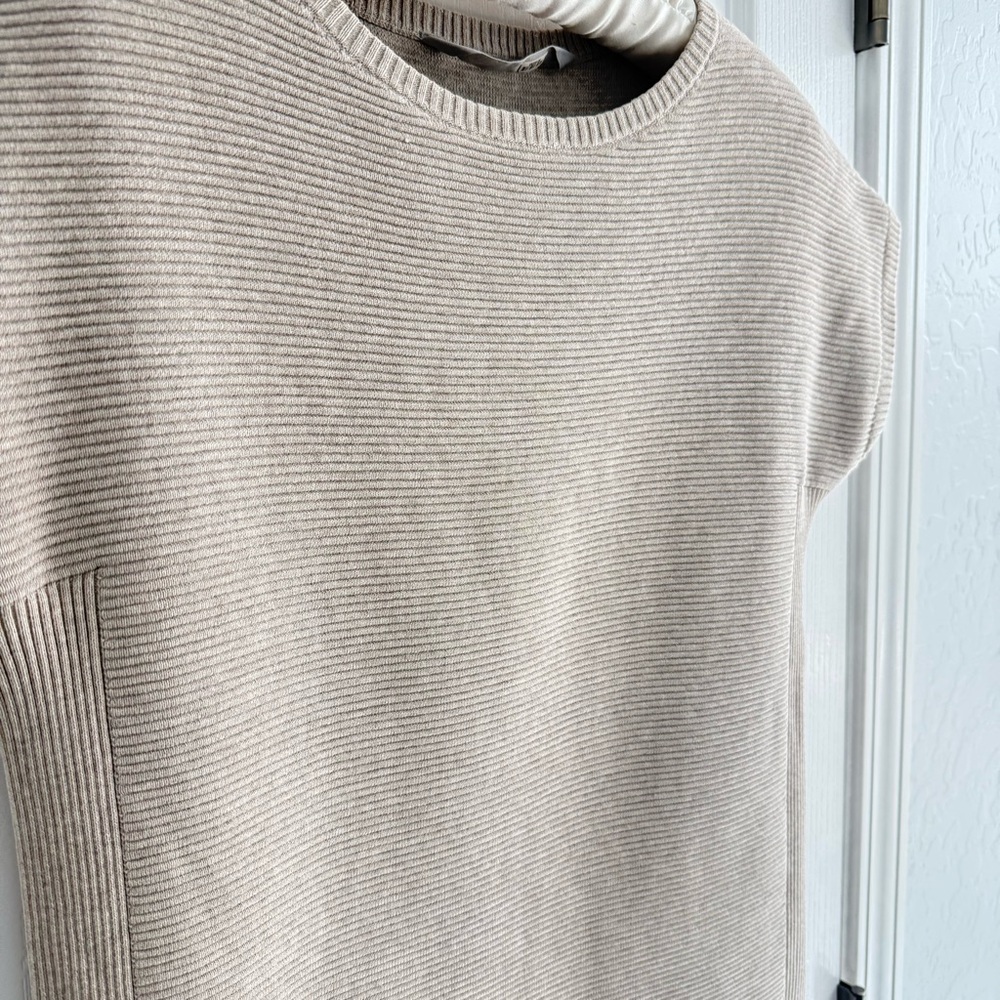 Athleta Aster Tunic Top Ribbed Knit Raglan Sweater Sleeve High Low Size XXS - S